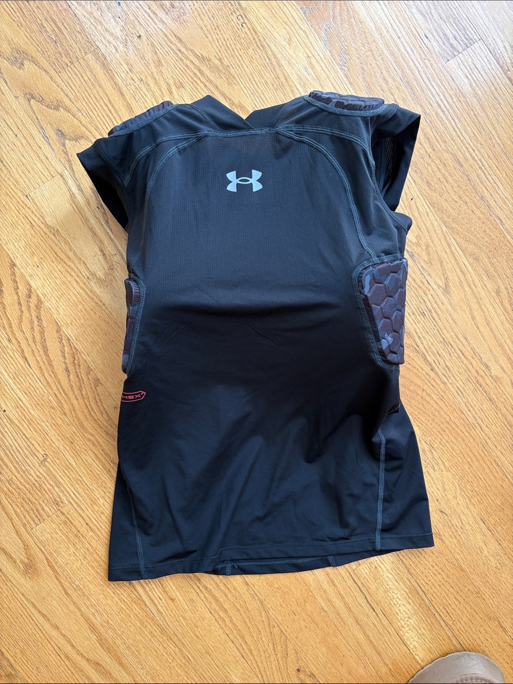 Under Armour Black Boys' Padded Compression Shirt XXL